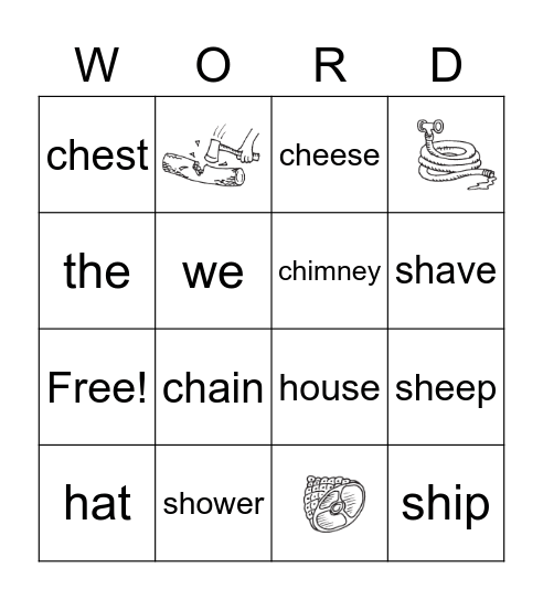 Word Study 21 Bingo Card