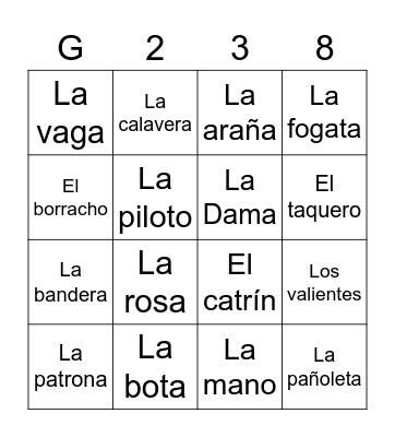 Lotería Scout Bingo Card
