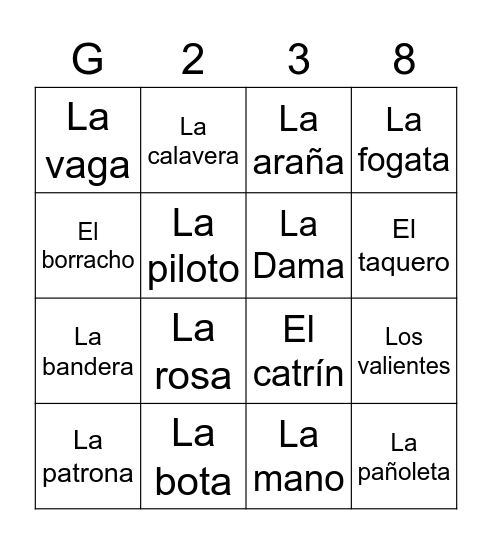Lotería Scout Bingo Card