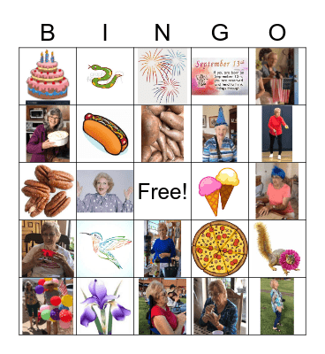 JUDYS BIRTHDAY BINGO Card