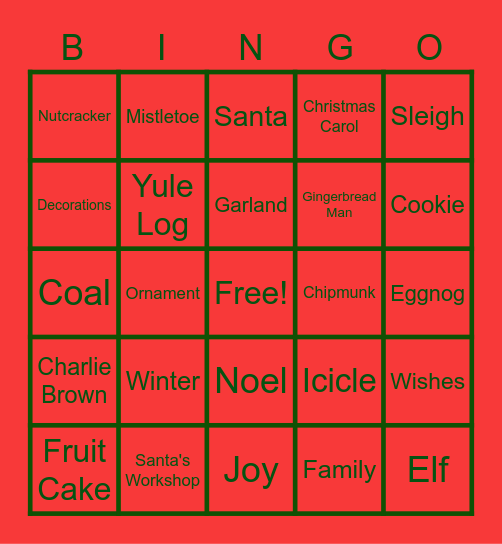 Midwest Swap Christmas Bingo Card