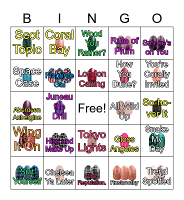 Color Street Bingo Card