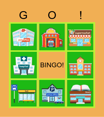 Places in my city Bingo Card