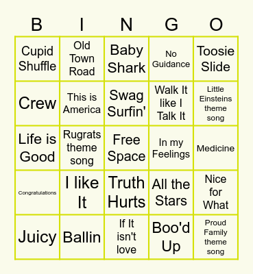 Put Your Listening Ears On! Bingo Card