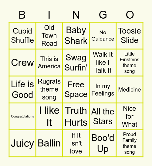 Put Your Listening Ears On! Bingo Card