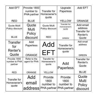 HHV BAZINGA Bingo Card