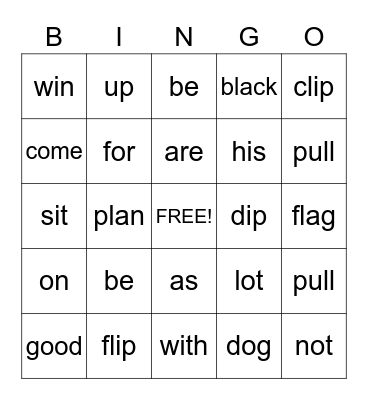 1.3 Bingo Card