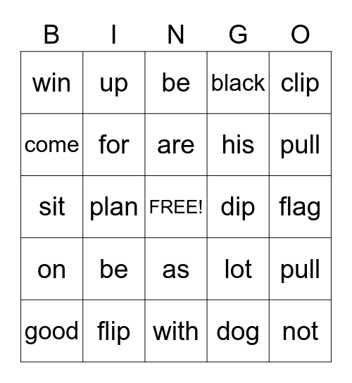 1.3 Bingo Card