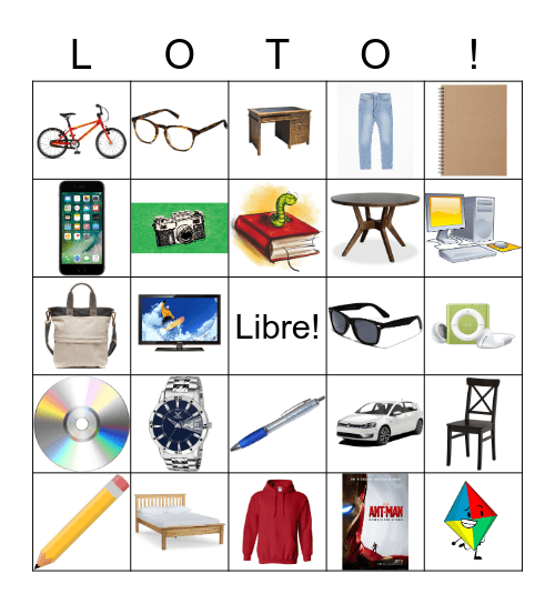 Les objets Bingo Card