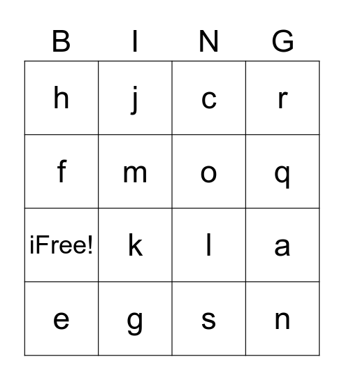 STAR Bingo! Bingo Card
