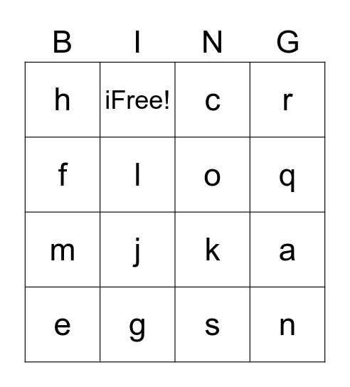 STAR Bingo! Bingo Card