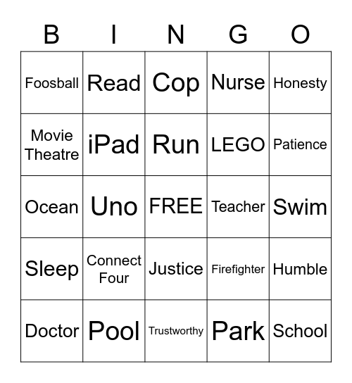 Learning Lounge Bingo Card