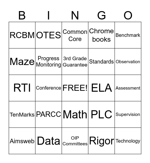 Firebird Bingo Card