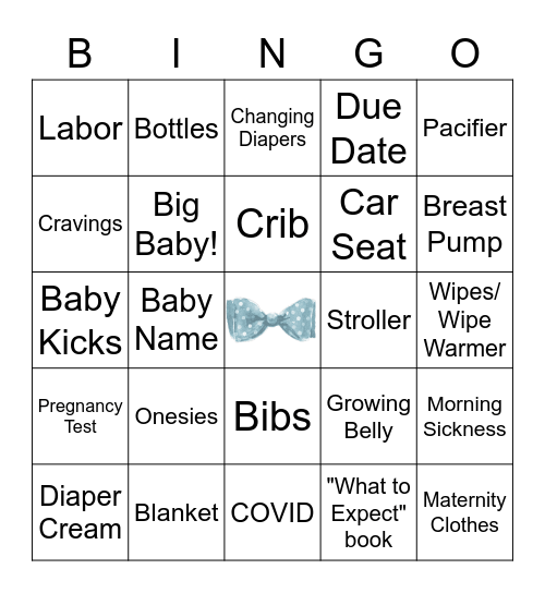 BABY SHOWER BINGO! Bingo Card