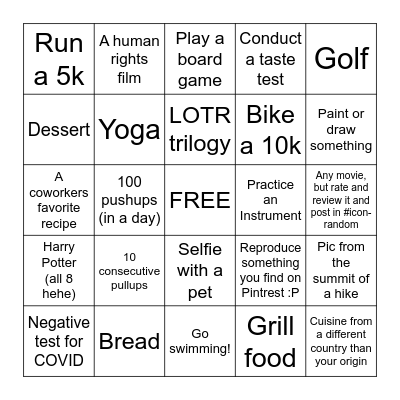 ICON BINGO Card