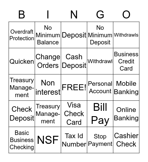 Business Accounts & You Bingo Card