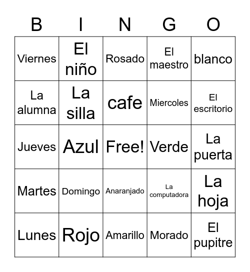 Loteria! Bingo Card