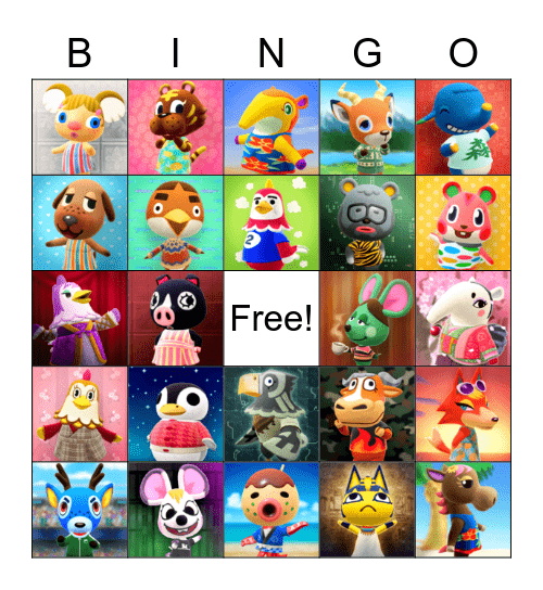 Villager Hunt Bingo Card