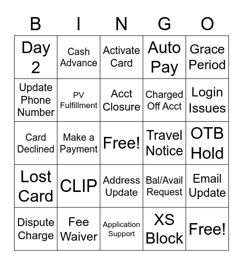 ML Friyay Bingo! Bingo Card