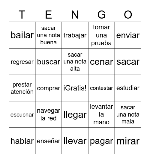 Lotería Bingo Card