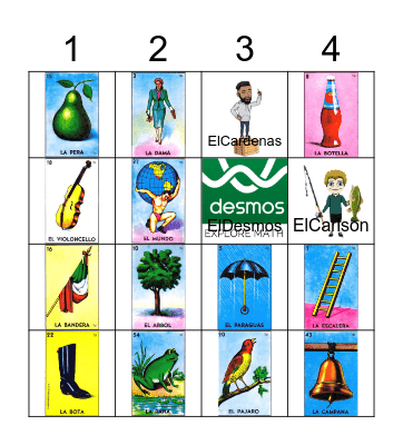 Loteria. GARZA Bingo Card