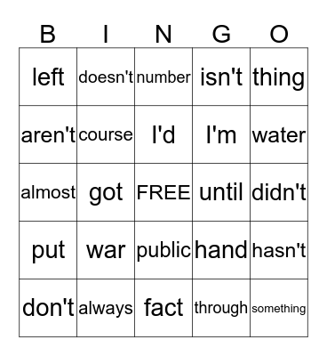 Third 1 Bingo Card