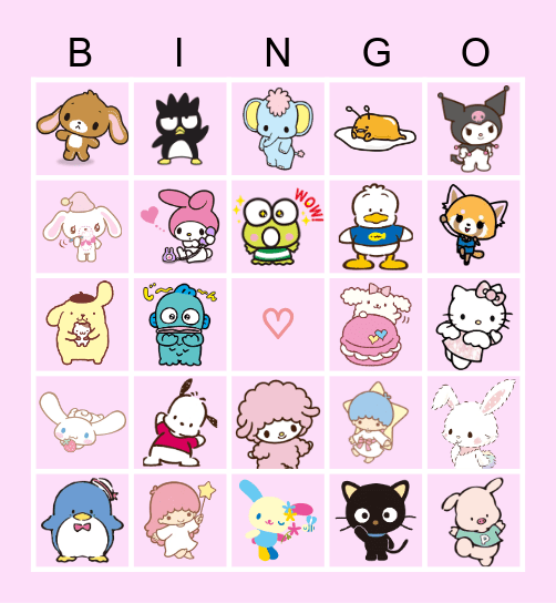 sanrio bingo <3 Bingo Card