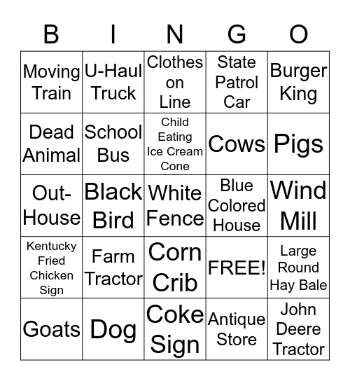 Christmas in Branson Bingo Card