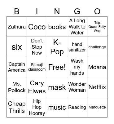 Getting to Know You Bingo, 2020 Edition Bingo Card