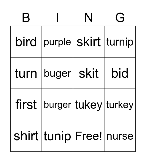 Bingo Card