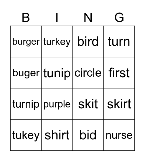 Bingo Card