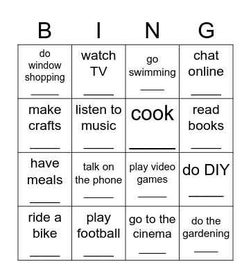 Activity: FIND SOMEONE WHO Bingo Card