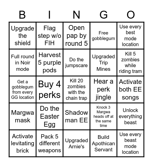 SOE BINGO! Bingo Card