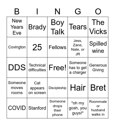 Lexi is 25!! Bingo Card