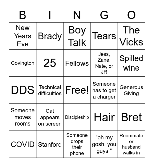 Lexi is 25!! Bingo Card