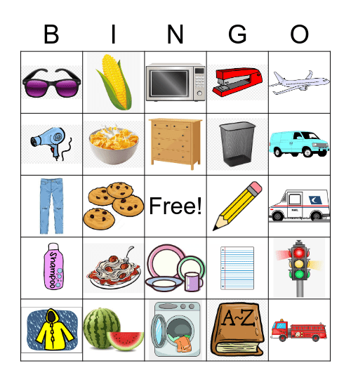 Vocabulary Bingo Card