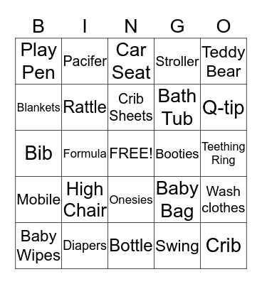 BABY Bingo Card