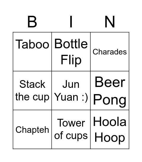 C3/20 Bingo Card