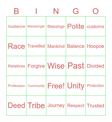 PLAY TIME! Bingo Card