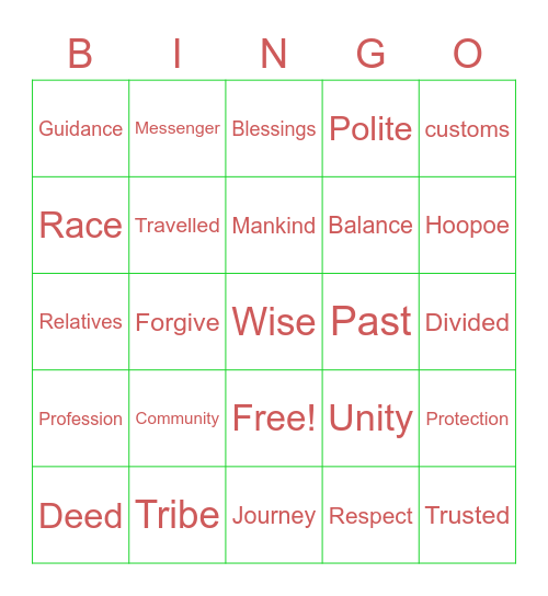 PLAY TIME! Bingo Card