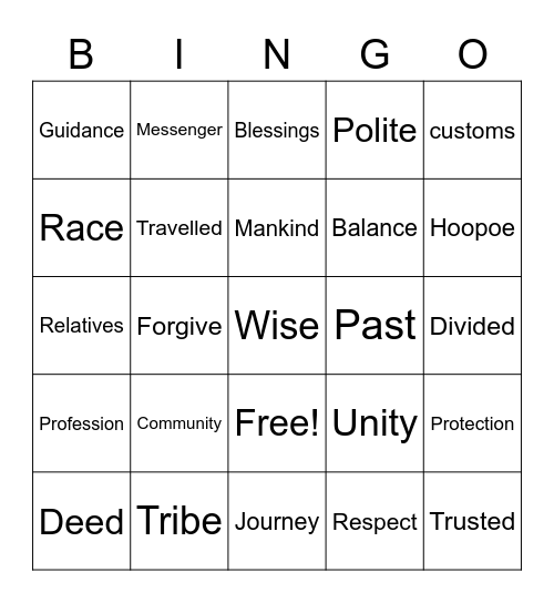 PLAY TIME! Bingo Card
