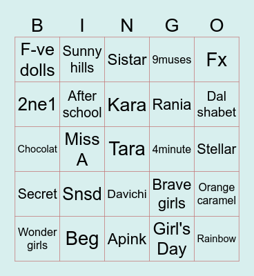 GB GEN 2 -yennie- Bingo Card