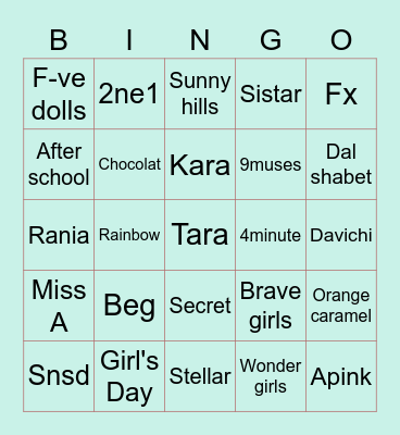 GB GEN 2 -yennie- Bingo Card