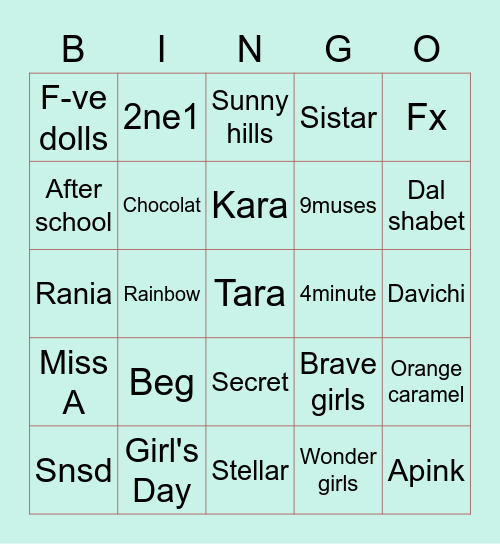GB GEN 2 -yennie- Bingo Card