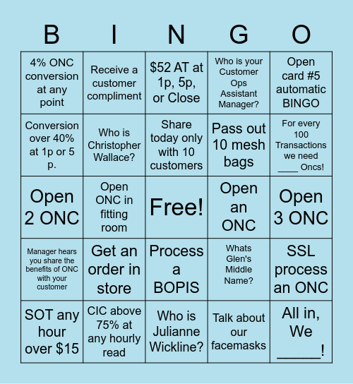 Bingo Card