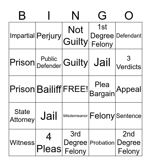 Competency Bingo Card