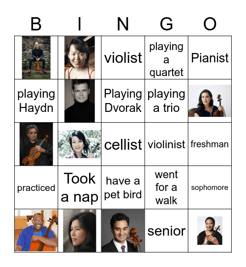 MYCO Faculty BINGO Card