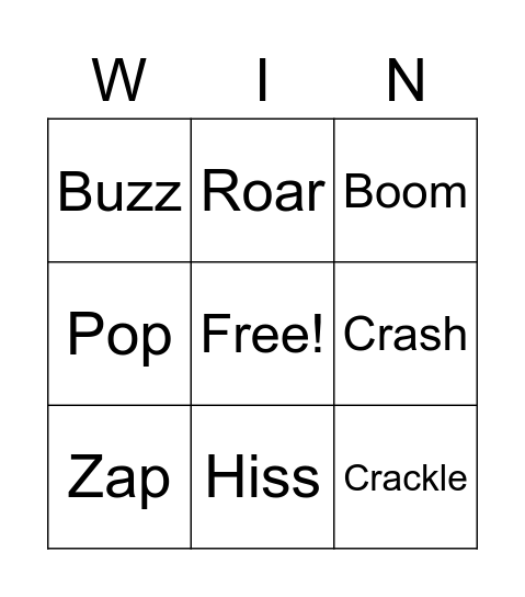 Win Bingo Card