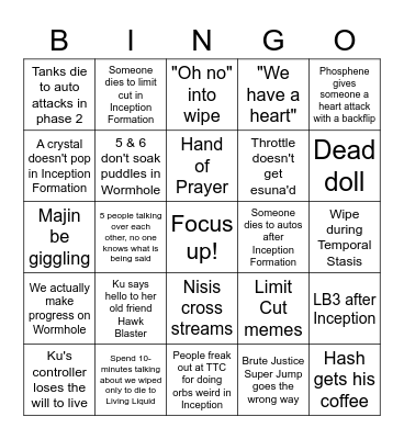 Updated TEA prog Bingo Card