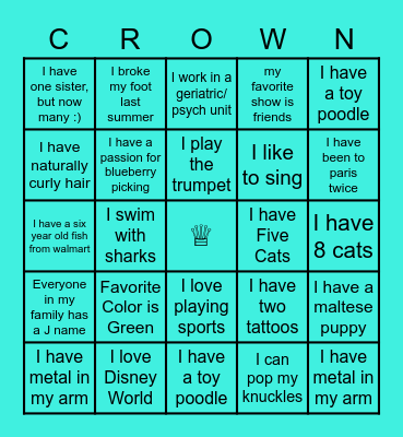 ZTA Bid Day 2020 Bingo Card